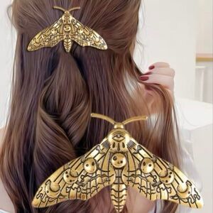 ✨Free People Lunar Phase Brass Moth Hair Clip